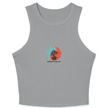 Discover Bonsai Yin Yang Tree Meditative Art Crop Tank Top