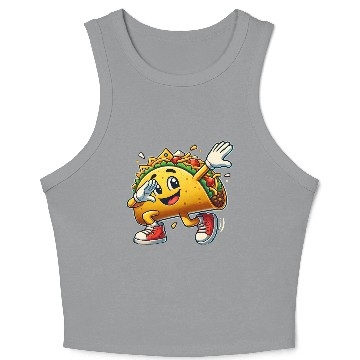 Discover Dabbing Taco Cinco de Mayo Mexican Food Crop Tank Top