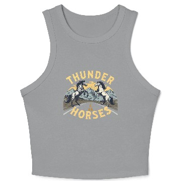 Discover "Thunder Horses – Wild Storm Riders Crop Tank Top