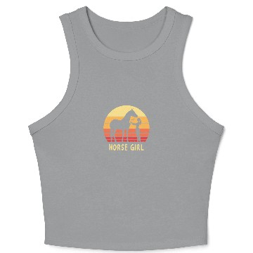 Discover Horse Girl Sunset Crop Tank Top