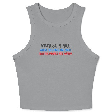 Discover Minnesota Nice People Crop Tank Top