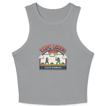 Discover Vape Lords: Cloud Warriors Retro Game Crop Tank Top