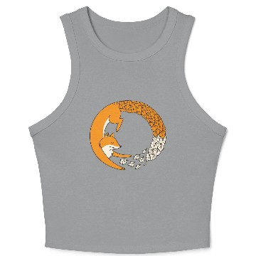 Discover Fox Circle Crop Tank Top