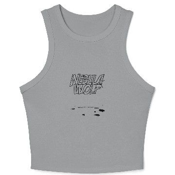 Discover Nebula Wolf – Cosmic Alpha Crop Tank Top for Dreamers &