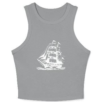 Discover The Sailing Ship Adventure Is Calling - Set Sail Crop Tank Top