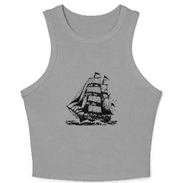 Discover The Sailing Ship Adventure Is Calling - Set Sail Crop Tank Top