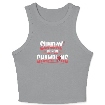 Discover Sunday is for Champions Crop Tank Top