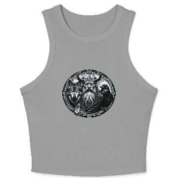 Discover Viking Warrior Man Odin Thor Norman Walhalla Crop Tank Top