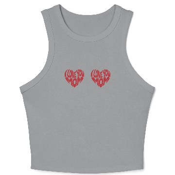 Discover I Love You Mom Mug With Heart Handle Crop Tank Top