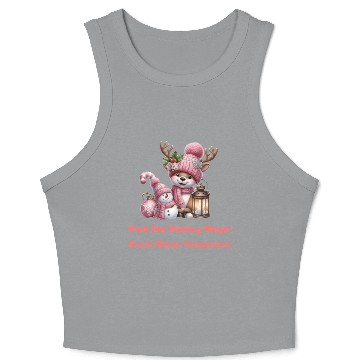Discover A Pink Winter Wonderland Crop Tank Top