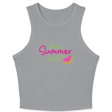 Discover Hello Summer Cute Watermelon Crop Tank Top