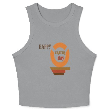 Discover happy easterday 1- Clean & Festive Spring Design. Crop Tank Top