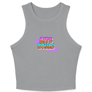 Discover Lifestyle Graffiti Style Crop Tank Top