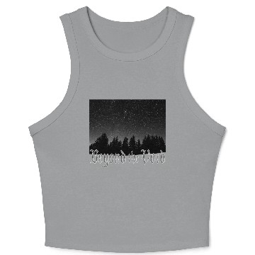 Discover Starry Night Metal Black Crop Tank Top