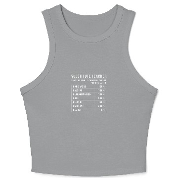 Discover Substitute Teacher School Day Crop Tank Top