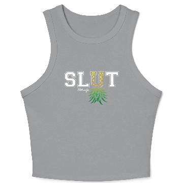 Discover Upside Down Pineapple Hotwife Swinger Open Crop Tank Top