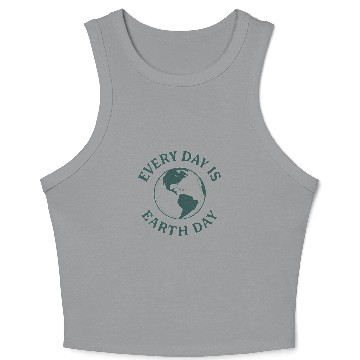 Discover Nature lovers every day is earth day Crop Tank Top
