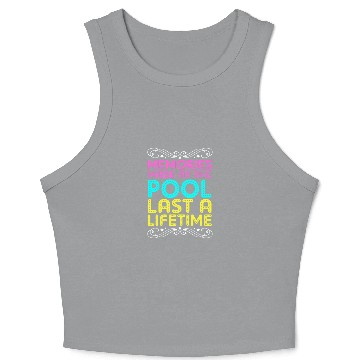 Discover Pool Party Squad Summer Swimming Crop Tank Top