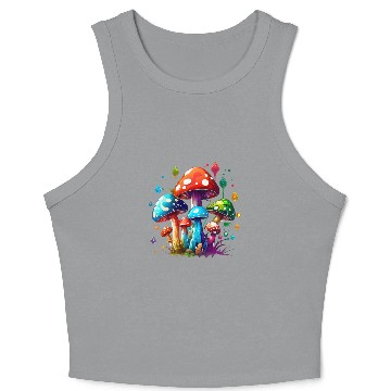 Discover Nature's Psychedelic Mushrooms Crop Tank Top