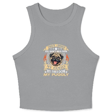 Discover Don’t Mess with My Puggly & Freedom Crop Tank Top