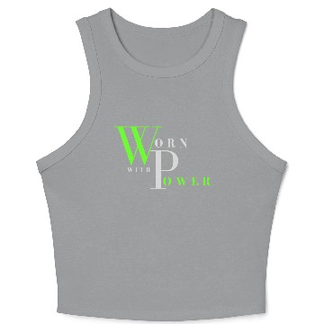 Discover Worn With Power Lime&Gray Crop Tank Top