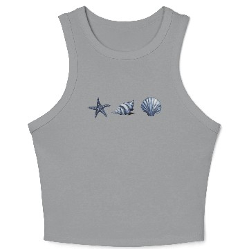 Discover Cute Sea Creatures starfish Ocean Watercolor Crop Tank Top