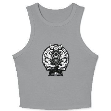 Discover Viking Warrior Man Odin Thor Norman Walhalla Crop Tank Top