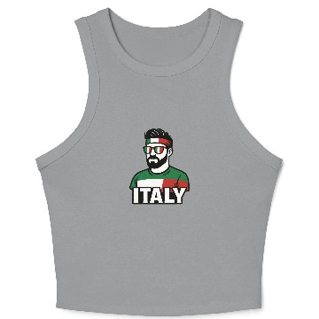 Discover Italy Fan Style Crop Tank Top