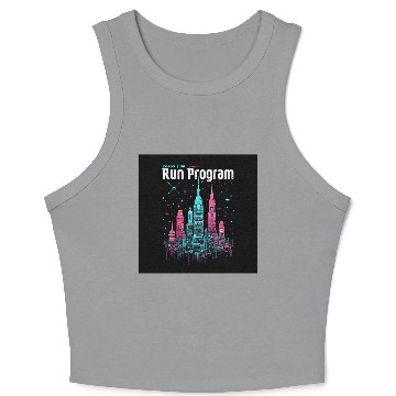 Discover Ruin Program - Cyberpunk Neon Art Design Crop Tank Top