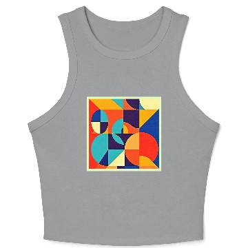Discover Colorful Modern Geometry Crop Tank Top