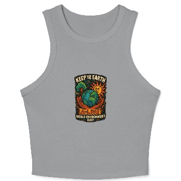 Discover Earth Guardian World Environment Day Crop Tank Top