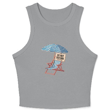 Discover Do Not Disturb Funny Beach Quote Crop Tank Top