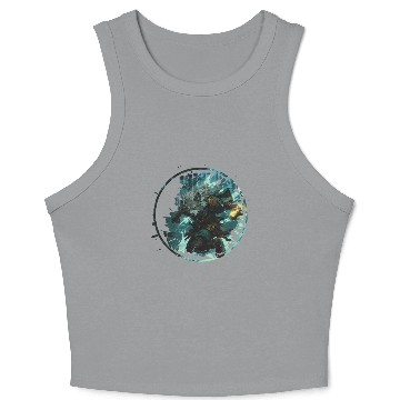 Discover Mystical Werewolf With Magic In The Dark Forest Crop Tank Top