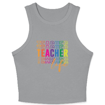 Discover Teacher Life Crop Tank Top