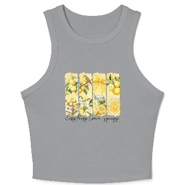 Discover Summer Lemon Easy Peasy Crop Tank Top