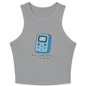 Discover My 1000 Songs Calling MP3 Player 2000s Crop Tank Top