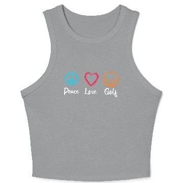 Discover Peace Love Golf Crop Tank Top