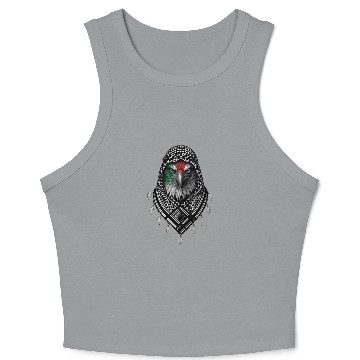 Discover Majestic Palestinian Eagle Crop Tank Top