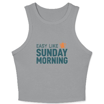 Discover Lazy Sunday Morning Crop Tank Top
