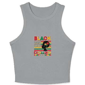 Discover Black Pride Black Excellence Juneteenth Crop Tank Top