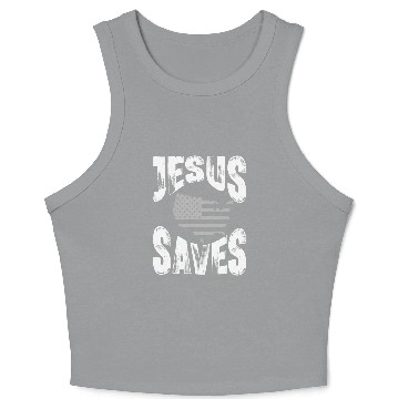 Discover jesus saves usa Crop Tank Top