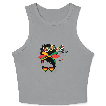 Discover Juneteenth-Freedom Looks Good On Us Crop Tank Top