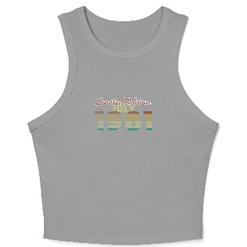 Discover 44th birthday Limited Edition SCR 07/1981 Crop Tank Top