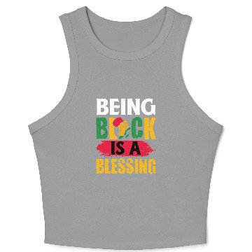 Discover Juneteenth Being Black Is A Blesseing Crop Tank Top