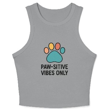 Discover nergie Positive Pattes Heureuses Crop Tank Top