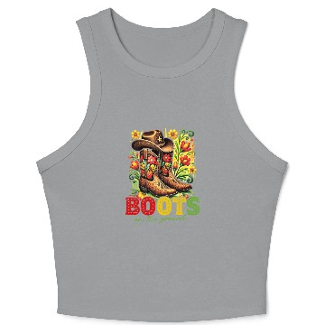 Discover Juneteenth Boots on the ground Crop Tank Top