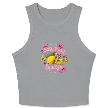 Discover Preppy Lemon Summer Lemon Coquette Crop Tank Top