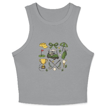 Discover Preppy Golf Coquette Golf Crop Tank Top