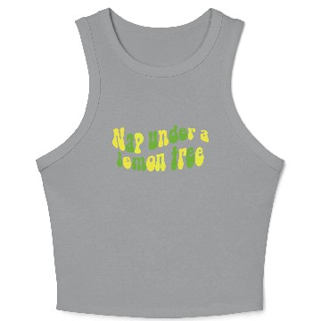 Discover Nap Under a Lemon Tree Retro Design Crop Tank Top