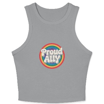 Discover Proud Ally LGBTQ Pride Rainbow Crop Tank Top